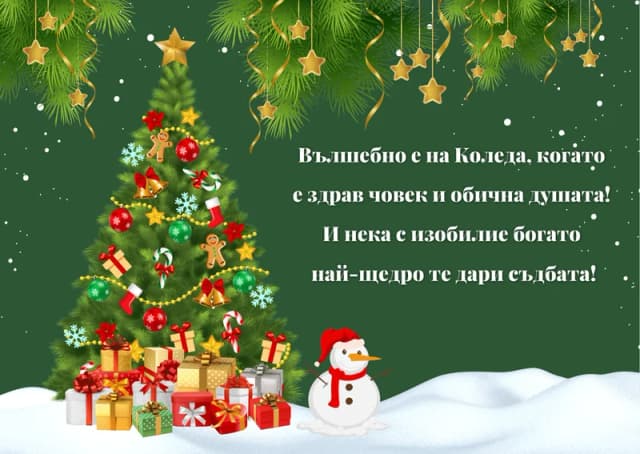 Коледна картичка – Изобилна Коледа